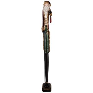 Clayre & Eef 5PR0167 Decoratie Kerstman 10x12x80 cm Rood & Groen