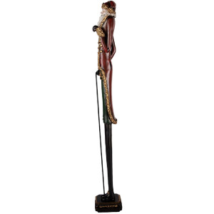 Clayre & Eef 5PR0167 Decoratie Kerstman 10x12x80 cm Rood & Groen