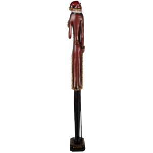 Clayre & Eef 5PR0167 Decoratie Kerstman 10x12x80 cm Rood & Groen
