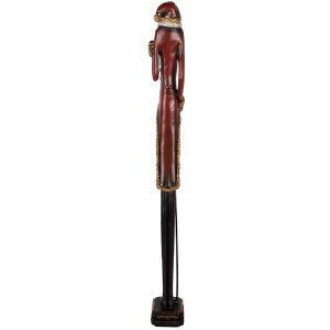 Clayre & Eef 5PR0168 Decoratie Kerstman 9x7x60 cm Rood & Groen