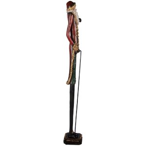 Clayre & Eef 5PR0168 Decoratie Kerstman 9x7x60 cm Rood & Groen