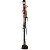 Clayre & Eef 5PR0168 Decoratie Kerstman 9x7x60 cm Rood & Groen