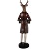 Clayre & Eef 5PR0171 Decoratie Rendier 32x31x96 cm Bruin Rood