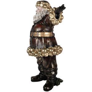 Clayre & Eef 5PR0172 Kerstman 58x33x76 cm Rood Goudkleurig