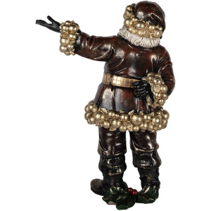 Clayre & Eef 5PR0172 Kerstman 58x33x76 cm Rood Goudkleurig