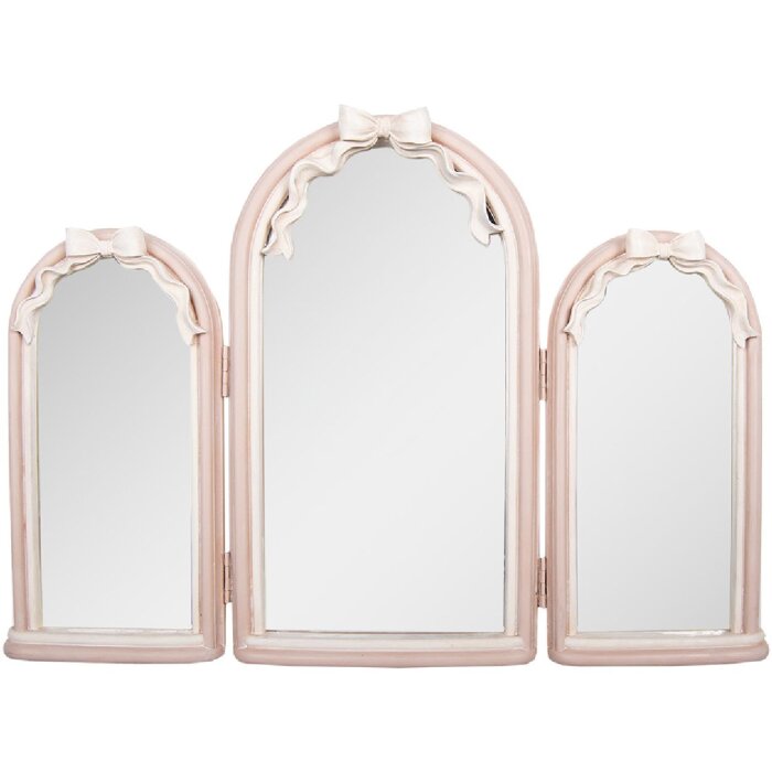 Clayre & Eef 62S335 Spiegel 48x4x34 cm roze-wit