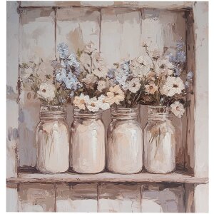 Clayre & Eef 66266 Wanddecoratie 51x3x51 cm Beige/Roze
