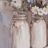 Clayre & Eef 66266 Wanddecoratie 51x3x51 cm Beige/Roze