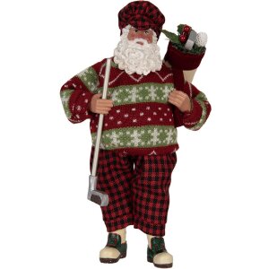 Clayre & Eef 66323 Decoratie Kerstman 16x11x28 cm