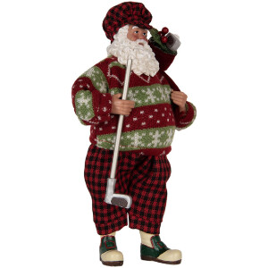 Clayre & Eef 66323 Decoratie Kerstman 16x11x28 cm