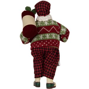 Clayre & Eef 66323 Decoratie Kerstman 16x11x28 cm