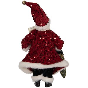 Clayre & Eef 66324 Kerstman Decoratie 16x8x28 cm rood