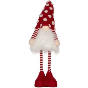 Clayre & Eef 66328 Decoratieve Kabouter met LED Rood...