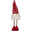 Clayre & Eef 66328 Decoratieve Kabouter met LED Rood en Wit 56 cm
