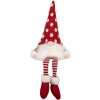 Clayre & Eef 66329 Decoratieve Kabouter met LED 16x12x32/60 cm Rood Wit