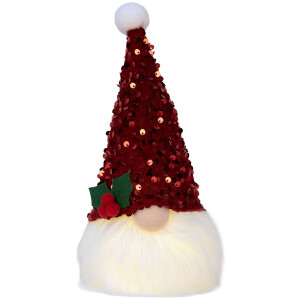 Clayre & Eef 66330 Decoratieve Kabouter met LED 10x10x25 cm