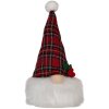 Clayre & Eef 66332 Decoratieve Kabouter met LED Rood-Wit 10x10x25 cm