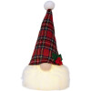 Clayre & Eef 66332 Decoratieve Kabouter met LED Rood-Wit 10x10x25 cm