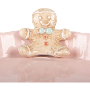 Clayre & Eef 6CE1857P Schaal Roze Bruin Ø 23x7 cm