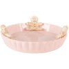 Clayre & Eef 6CE1857P Schaal Roze Bruin Ø 23x7 cm