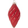 Clayre & Eef 6GL5099 Kerstbal Ø 7x13 cm Rood