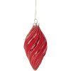 Clayre & Eef 6GL5099 Kerstbal Ø 7x13 cm Rood