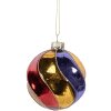 Clayre & Eef 6GL5100 Kerstbal Ø 8x8 cm meerkleurig