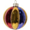 Clayre & Eef 6GL5101 Kerstbal Ø 8x8 cm Meerderkleurig