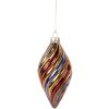 Clayre & Eef 6GL5103 Kerstbal Ø 6x13 cm Meerkleurig