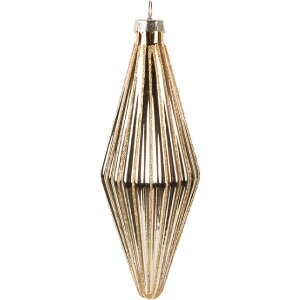 Clayre & Eef 6GL5114 Kerstbal Ø 5x15 cm Goudkleurig