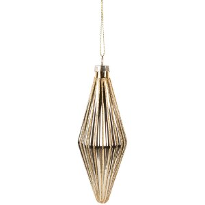 Clayre & Eef 6GL5114 Kerstbal Ø 5x15 cm Goudkleurig