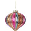 Clayre & Eef 6GL5177 Kerstbal Ø 10 cm meerkleurig