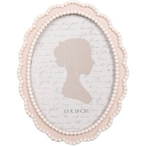 Clayre & Eef 2F1303 Fotolijst 16x20 cm Roze-Wit