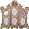 Clayre & Eef 2F1318 Fotolijst 31x2x30 cm / (4)7x9 cm (2) Ø 6 cm
