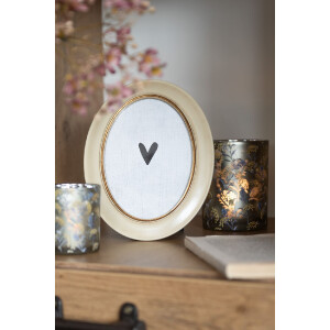 Clayre & Eef 2F1321 Fotolijst 18x2x23 cm / 13x18 cm Beige Goudkleurig