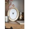 Clayre & Eef 2F1321 Fotolijst 18x2x23 cm / 13x18 cm Beige Goudkleurig