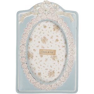 Clayre & Eef 2F1358 Fotolijst 14x21 cm Blauw-Beige...