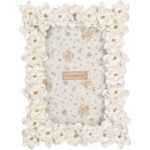 Clayre & Eef 2F1360S Fotolijst 15x21 cm 10x15 cm Wit Goud
