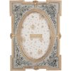 Clayre & Eef 2F1365S Fotolijst 15x21 cm Blauw Goudkleurig 10x15 cm