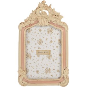 Clayre & Eef 2F1367M Fotolijst 16x2x25 cm Beige Roze