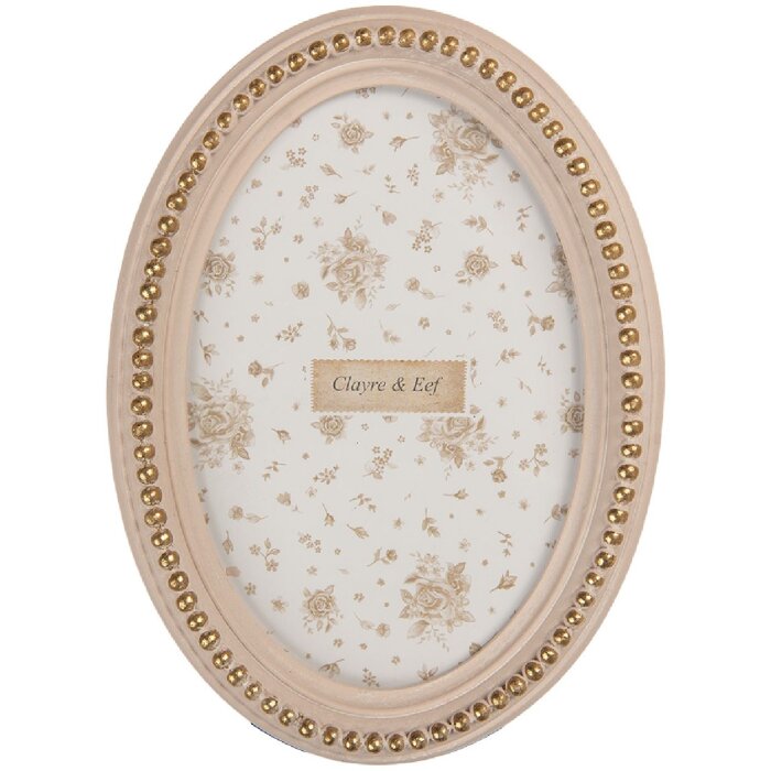 Clayre & Eef 2F1370S Fotolijst 13x2x18 cm / 10x15 cm Roze Goud