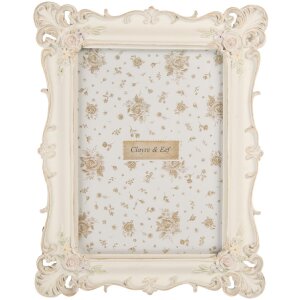 Clayre & Eef 2F1371M Fotolijst 19x24 cm Wit 13x18 cm