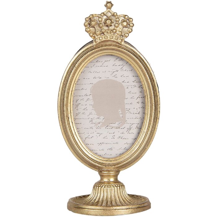 Clayre & Eef 2F1243 Fotolijst 9x6x17 cm / 7x9 cm goudkleurig