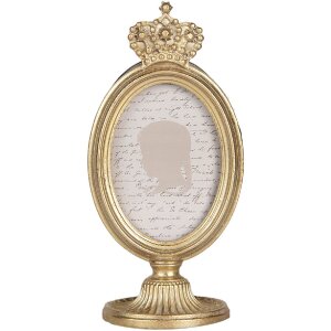 Clayre & Eef 2F1243 Fotolijst 9x6x17 cm / 7x9 cm goudkleurig