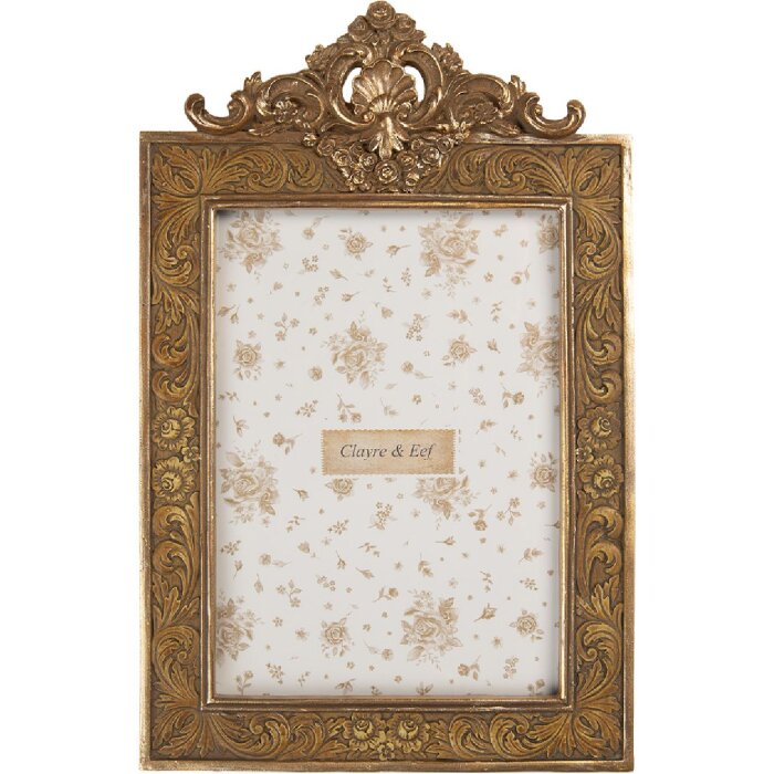 Clayre & Eef 2F1349M Fotolijst 17x2x26 cm / 13x18 cm goudkleurig
