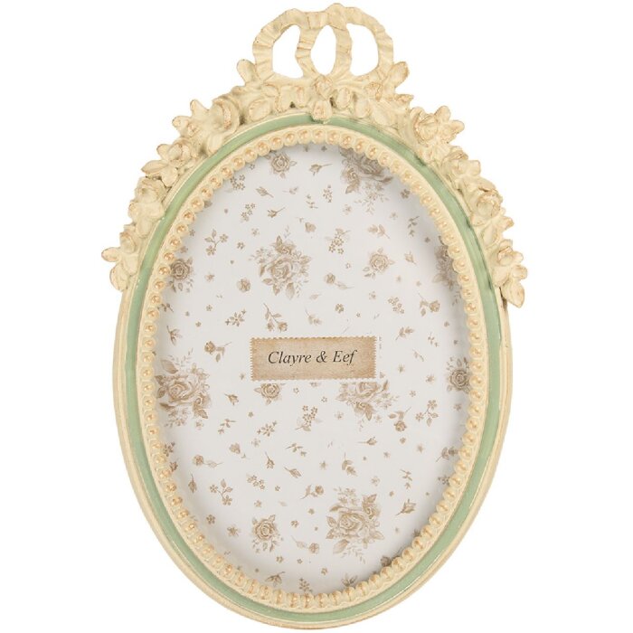 Clayre & Eef 2F1363M Fotolijst 16x3x23 cm Beige Groen