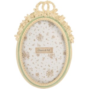 Clayre & Eef 2F1363M Fotolijst 16x3x23 cm Beige Groen
