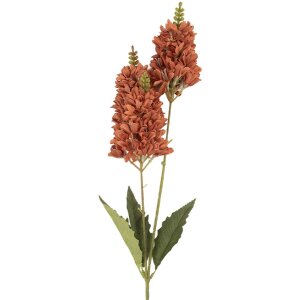Clayre & Eef 5PL0190BU Decoratieve Tak met Bloemen 10x7x74 cm Bordeaux-Groen