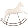 Clayre & Eef 5PR0176 Decoratie Schommelpaard 61x15x51 cm Wit