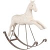 Clayre & Eef 5PR0176 Decoratie Schommelpaard 61x15x51 cm Wit